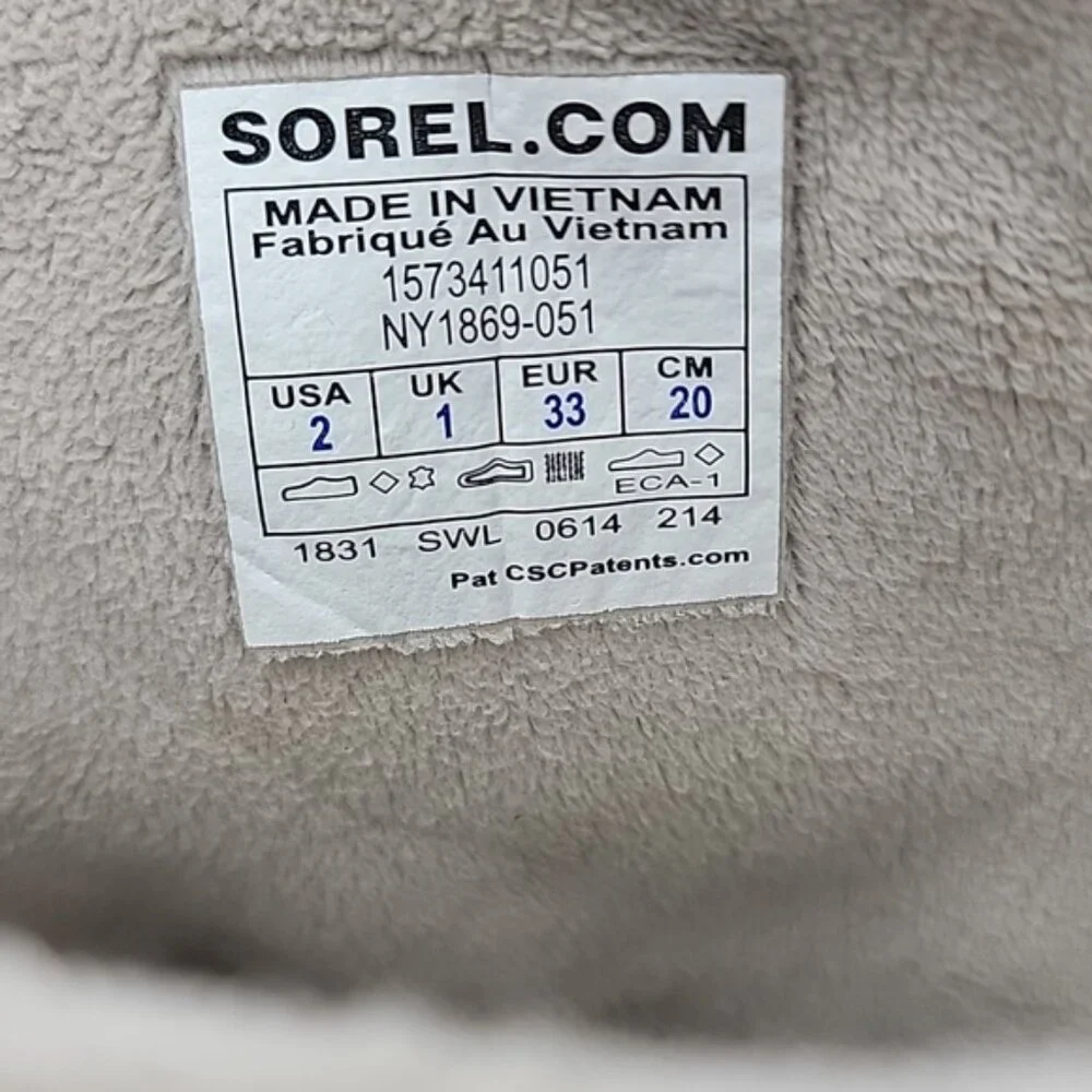 SOREL Blue White Knit Gray Suede Girl's Pull On Mid Calf‎ Winter Boho Boots 2